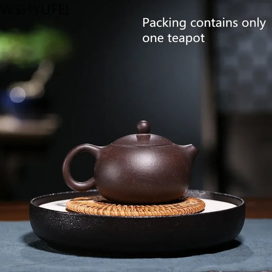 Authentic Yixing Teapot Purple Clay Xi Shi Pot Beauties Handmade Kettle Chinese Customized Tea Set Ball Hole Filter 190ml