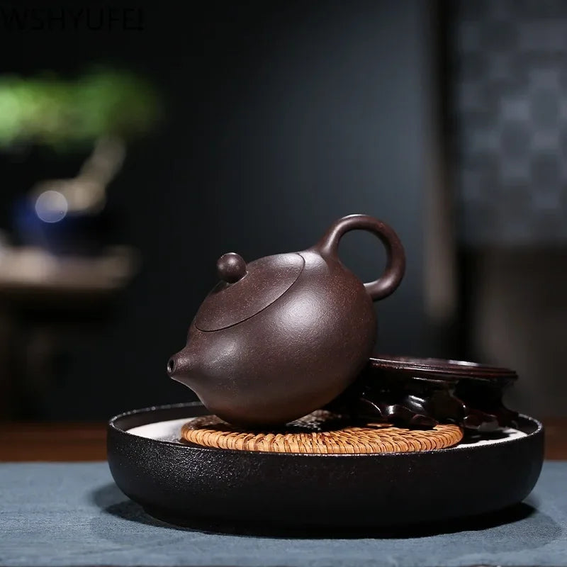 Authentic Yixing Teapot Purple Clay Xi Shi Pot Beauties Handmade Kettle Chinese Customized Tea Set Ball Hole Filter 190ml