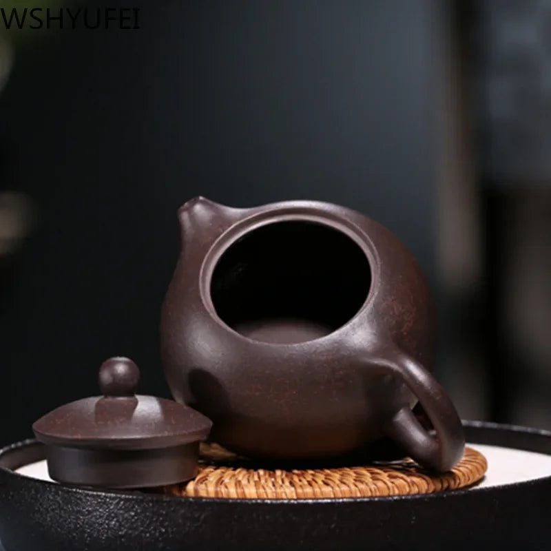 Authentic Yixing Teapot Purple Clay Xi Shi Pot Beauties Handmade Kettle Chinese Customized Tea Set Ball Hole Filter 190ml