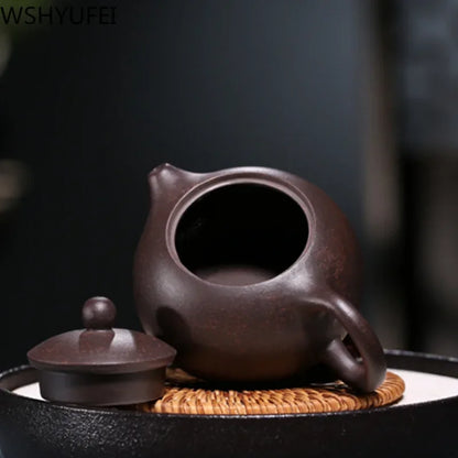 Authentic Yixing Teapot Purple Clay Xi Shi Pot Beauties Handmade Kettle Chinese Customized Tea Set Ball Hole Filter 190ml