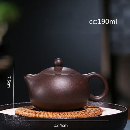 Authentic Yixing Teapot Purple Clay Xi Shi Pot Beauties Handmade Kettle Chinese Customized Tea Set Ball Hole Filter 190ml