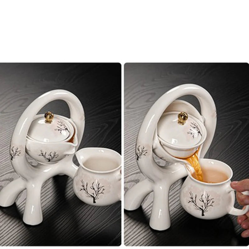 Automatic Kung Fu Tea Set, Creative Lazy Anti-Hot Tea Infuser, Cradle-style Rotating Water, New Product
