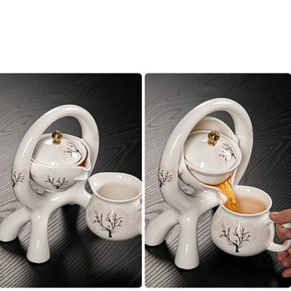Automatic Kung Fu Tea Set, Creative Lazy Anti-Hot Tea Infuser, Cradle-style Rotating Water, New Product