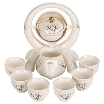 Automatic Kung Fu Tea Set, Creative Lazy Anti-Hot Tea Infuser, Cradle-style Rotating Water, New Product