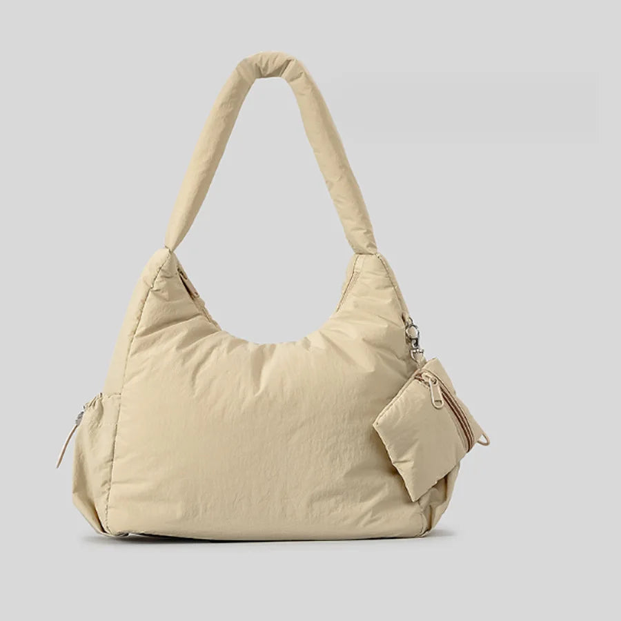 Autumn Winter Cotton-padded Commuter Handbag Large Capacity Casual All-match Shoulder Bags Women Trendy Leisure Bolsas Mujer