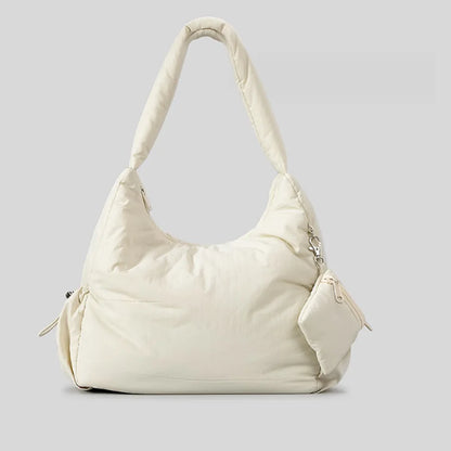 Autumn Winter Cotton-padded Commuter Handbag Large Capacity Casual All-match Shoulder Bags Women Trendy Leisure Bolsas Mujer