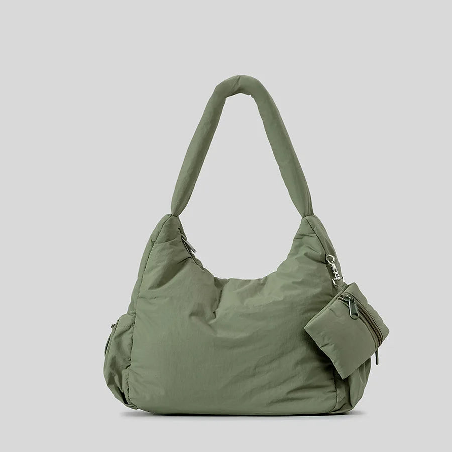 Autumn Winter Cotton-padded Commuter Handbag Large Capacity Casual All-match Shoulder Bags Women Trendy Leisure Bolsas Mujer