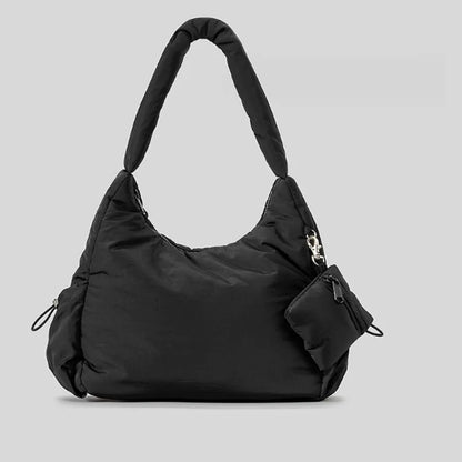 Autumn Winter Cotton-padded Commuter Handbag Large Capacity Casual All-match Shoulder Bags Women Trendy Leisure Bolsas Mujer