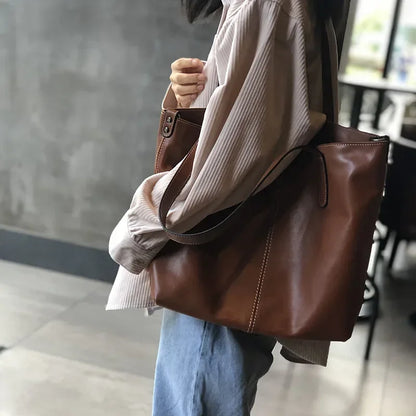 Autumn Winter Large Capacity Tote Women Shoulder Bags Simple Commuter All-match Purses Versatile Practical Luxury Bolsos Mujer