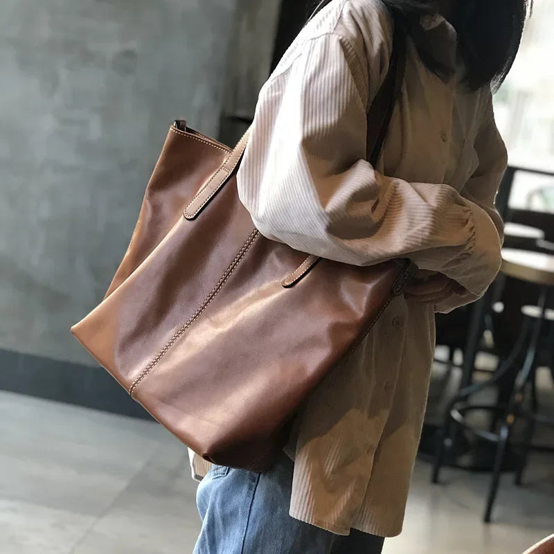 Autumn Winter Large Capacity Tote Women Shoulder Bags Simple Commuter All-match Purses Versatile Practical Luxury Bolsos Mujer