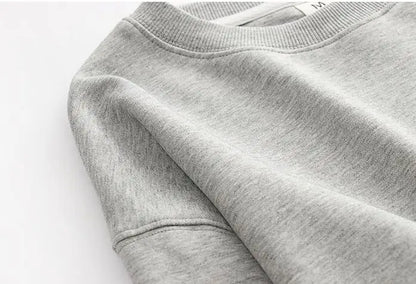 Autumn and winter Women black and Gray Long sleeved Pullover