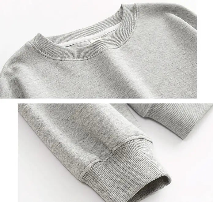 Autumn and winter Women black and Gray Long sleeved Pullover
