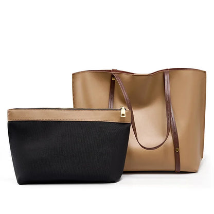 Autumn new niche soft leather women's large capacity tote bag 2024 summer commuting high-end single shoulder bag