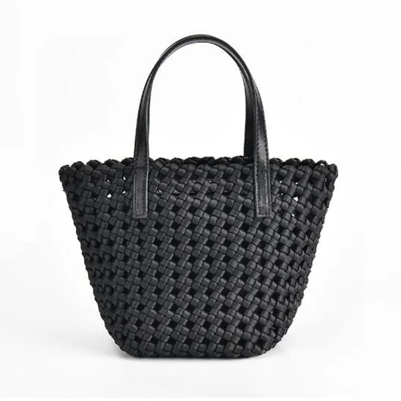 Autumn winter new woven shoulder crossbody bag Oxford cloth hollowed out ladies Europe and the United States fashion women bag