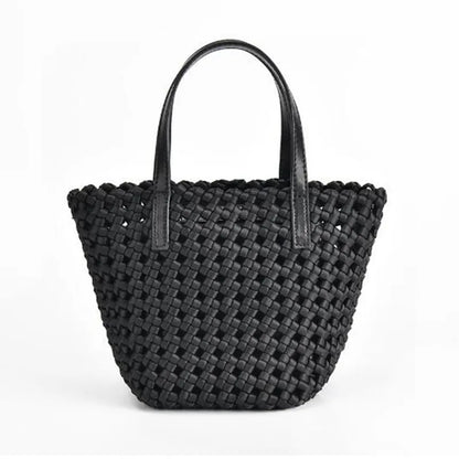 Autumn winter new woven shoulder crossbody bag Oxford cloth hollowed out ladies Europe and the United States fashion women bag