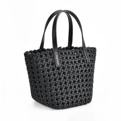 Autumn winter new woven shoulder crossbody bag Oxford cloth hollowed out ladies Europe and the United States fashion women bag