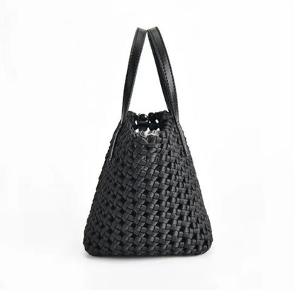 Autumn winter new woven shoulder crossbody bag Oxford cloth hollowed out ladies Europe and the United States fashion women bag