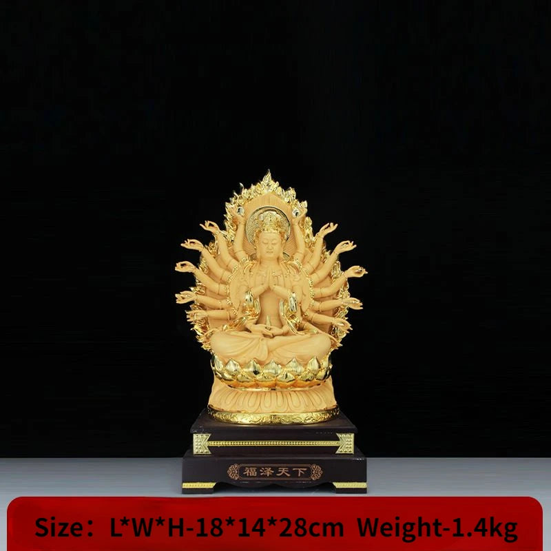 Avalokitesvara Bodhisattva Ornaments Attract Wealth Thousand Handed Buddha Statue Craftsmanship Home Decoration