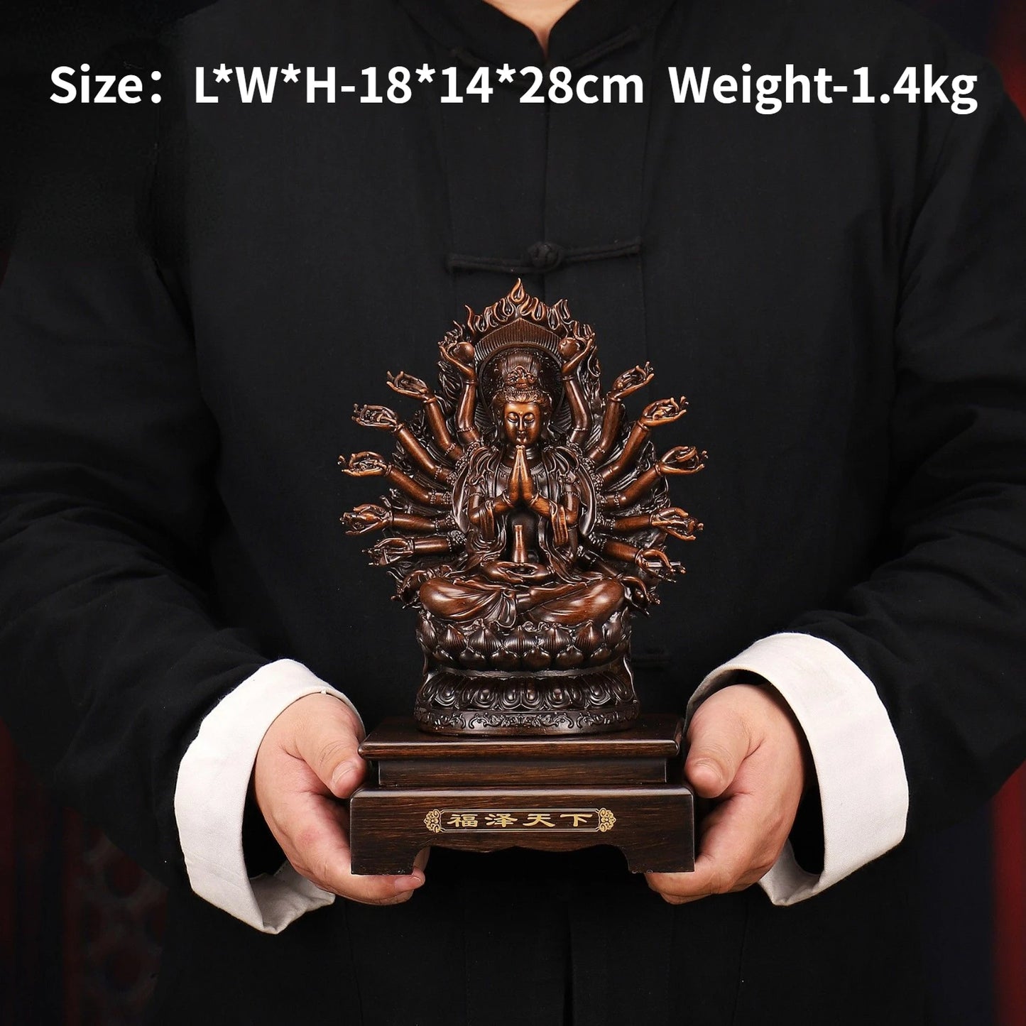 Avalokitesvara Bodhisattva Ornaments Attract Wealth Thousand Handed Buddha Statue Craftsmanship Home Decoration