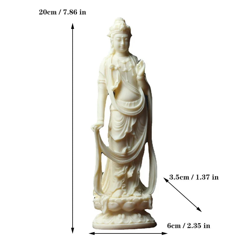 Avalokitesvara Figure Buddha Decorative Small Statue Resin sculpture Home Living Room, Room, Office Feng Shui Statues