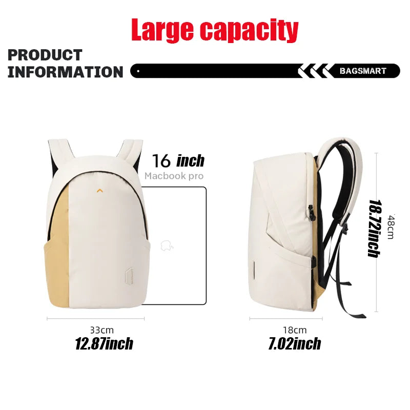 BAGSMART 18.7’’ Large Capacity Backpacks for Women Waterproof Outdoor Travel Bag Kawaii School bags Anti-theft Laptop Backpack