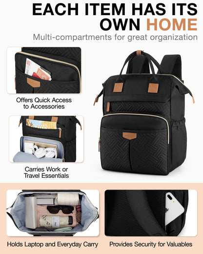 BAGSMART 30L Travel Backpack for Women Men 15.6'' Laptop Computer Backpack with Charging Port Hole for School Work Business