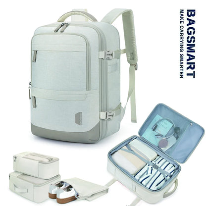 BAGSMART 40L Travel Backpack Expandable 17.3 inch Laptop Bag Waterproof Multifunctional School Business Bag luggage Bags