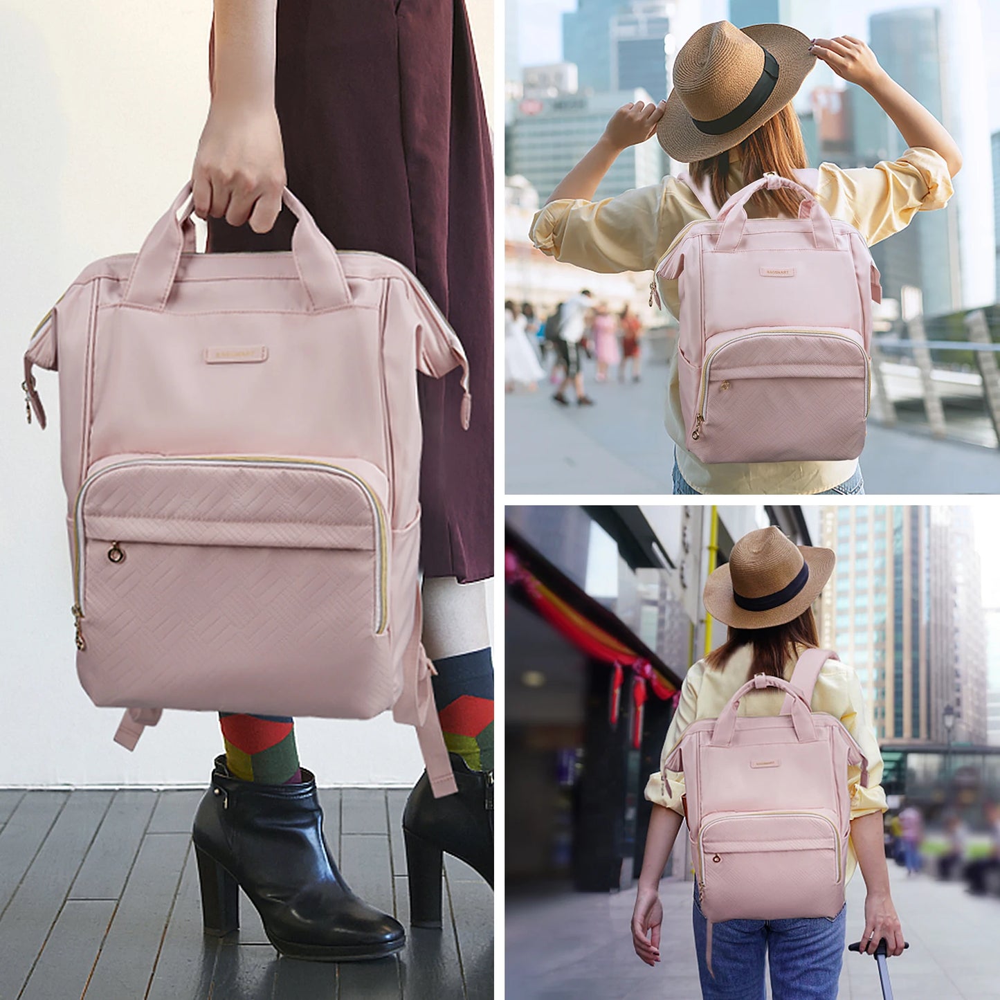 BAGSMART 50L School Bags for Girls 14-15.6inch Laptop Backpack for Women Travel Business Backpacks Cute College Schoolbag