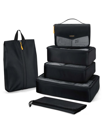 BAGSMART 6 Set Packing Cubes for Travel Suitcase Pouch Lightweight Clothes Tidy Organizer Bag Luggage Holiday Travel Accessories