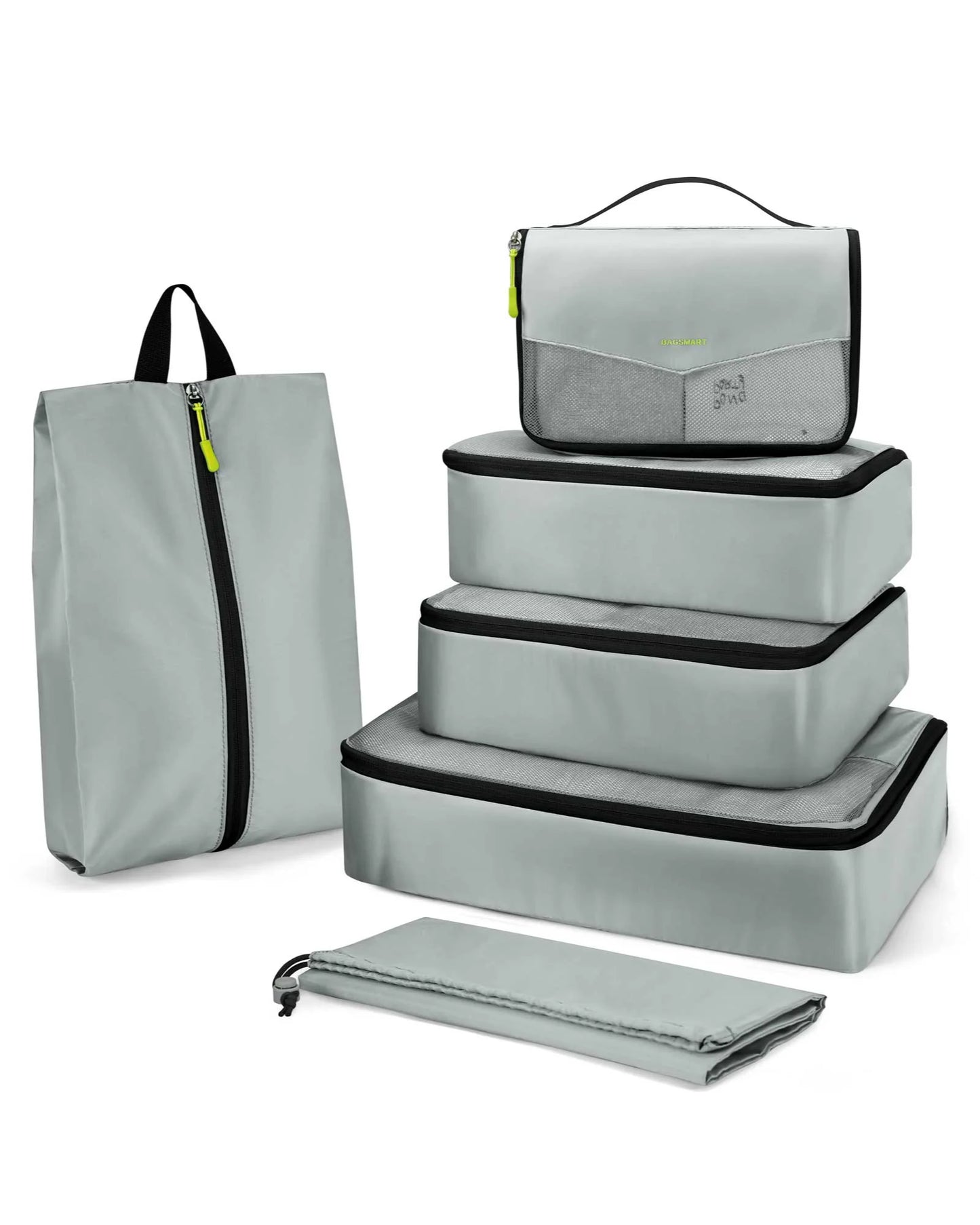 BAGSMART 6 Set Packing Cubes for Travel Suitcase Pouch Lightweight Clothes Tidy Organizer Bag Luggage Holiday Travel Accessories