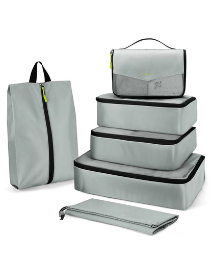 BAGSMART 6 Set Packing Cubes for Travel Suitcase Pouch Lightweight Clothes Tidy Organizer Bag Luggage Holiday Travel Accessories