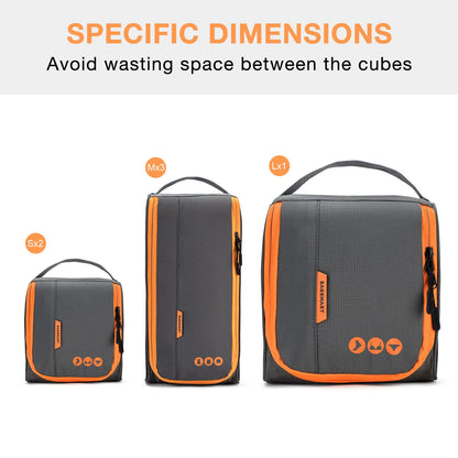 BAGSMART 6Pcs Lightweight Travel Organizer for Men Luggage Packing Cubes for Suitcases Wire Frame Suitcase Organizers for Women