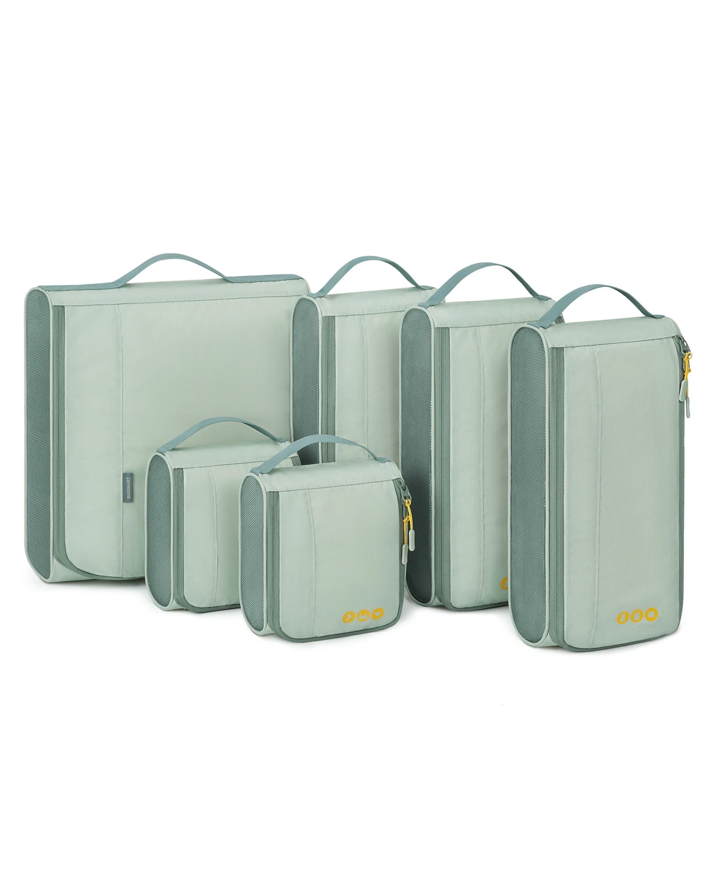 BAGSMART 6Pcs Lightweight Travel Organizer for Men Luggage Packing Cubes for Suitcases Wire Frame Suitcase Organizers for Women