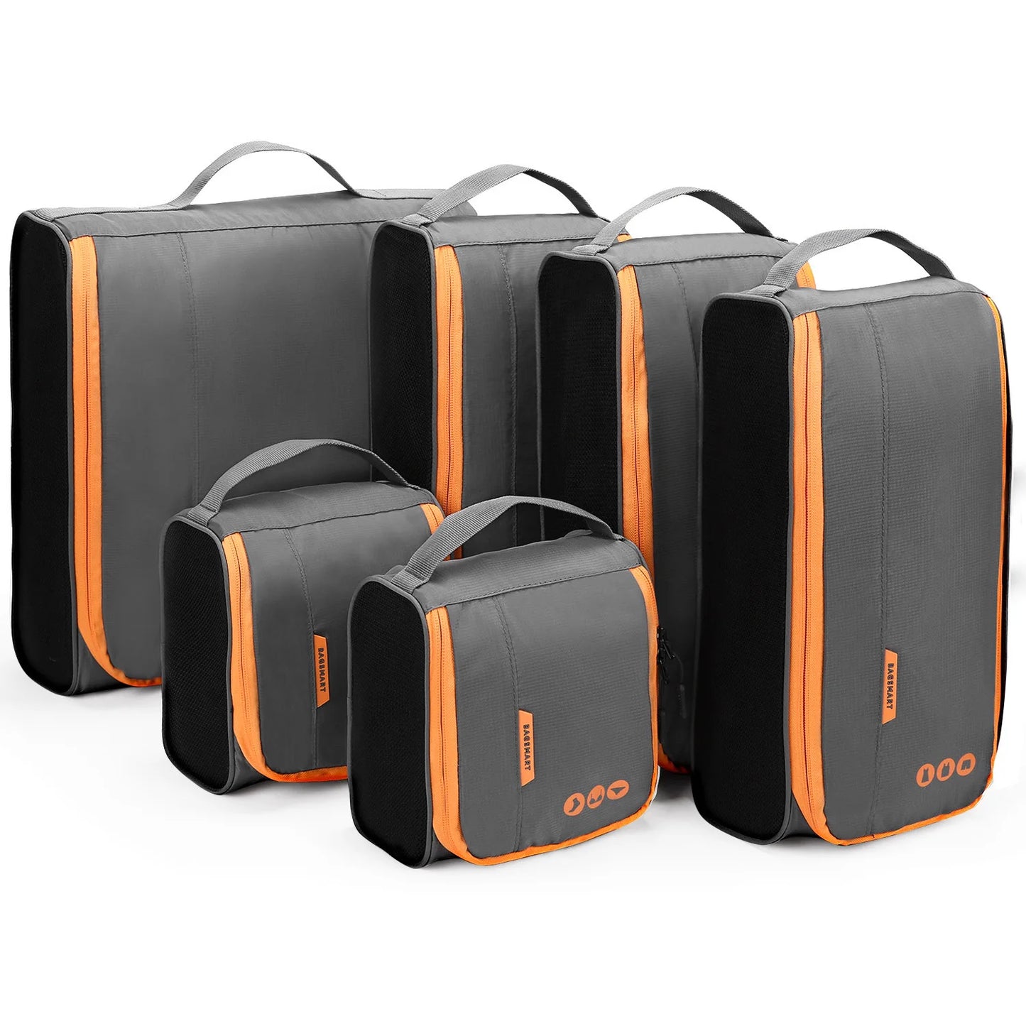 BAGSMART 6Pcs Lightweight Travel Organizer for Men Luggage Packing Cubes for Suitcases Wire Frame Suitcase Organizers for Women