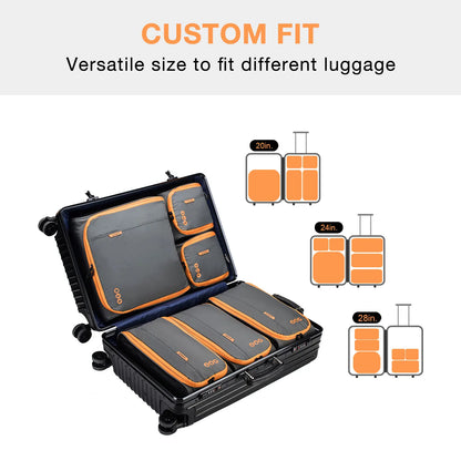 BAGSMART 6Pcs Lightweight Travel Organizer for Men Luggage Packing Cubes for Suitcases Wire Frame Suitcase Organizers for Women