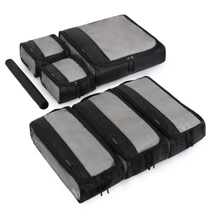 BAGSMART 7 Pcs Suitcase Organizer Lightweight Travel Storage Bag Nylon Portable Home Wireframe Zipper Clothes Storage Box