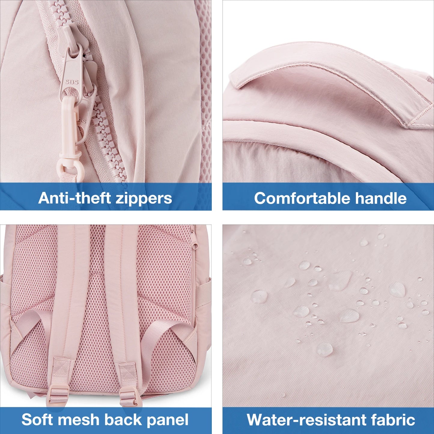 BAGSMART Anti-theft Backpack for Women School College 13 inch Notebook Travel Waterproof Damping Laptop Computer Backpacks