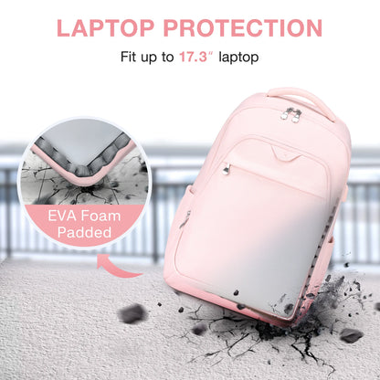 BAGSMART Backpacks for Women School Bag for girl 17.5''/15.6'' Notebook Travel Laptop Computer Backpack with USB Charging Port