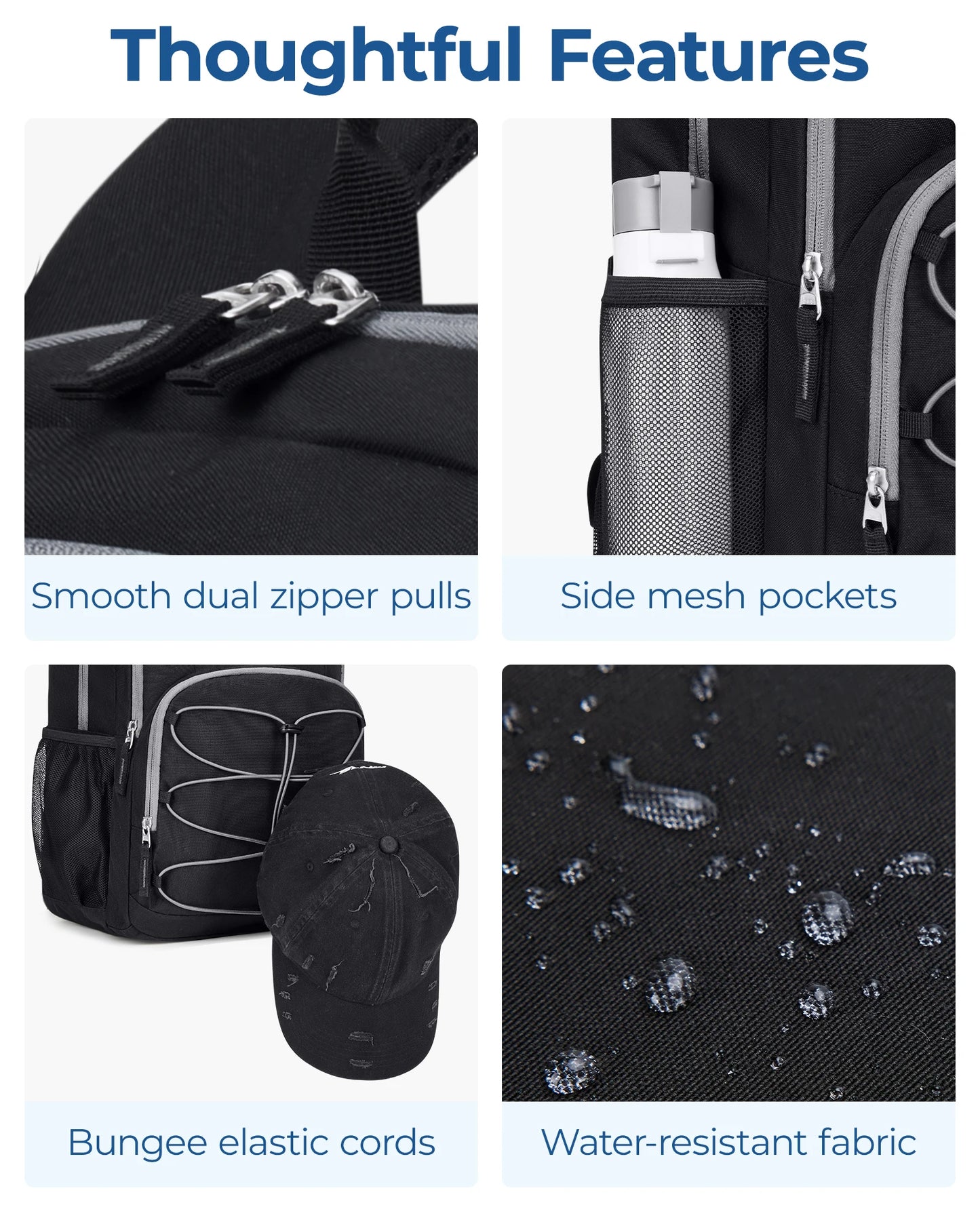 BAGSMART Bags for Women Men's Backpack for 15.6 Inch Laptop Backpacks Waterproof Business Travel Backpack School Bag