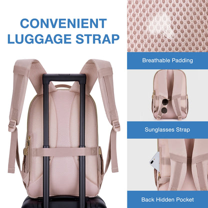BAGSMART Big Capacity Backpack Multiple Pockets 15.6 inch Laptop Travel Backpacks for Women Back Pack with USB Charging Port