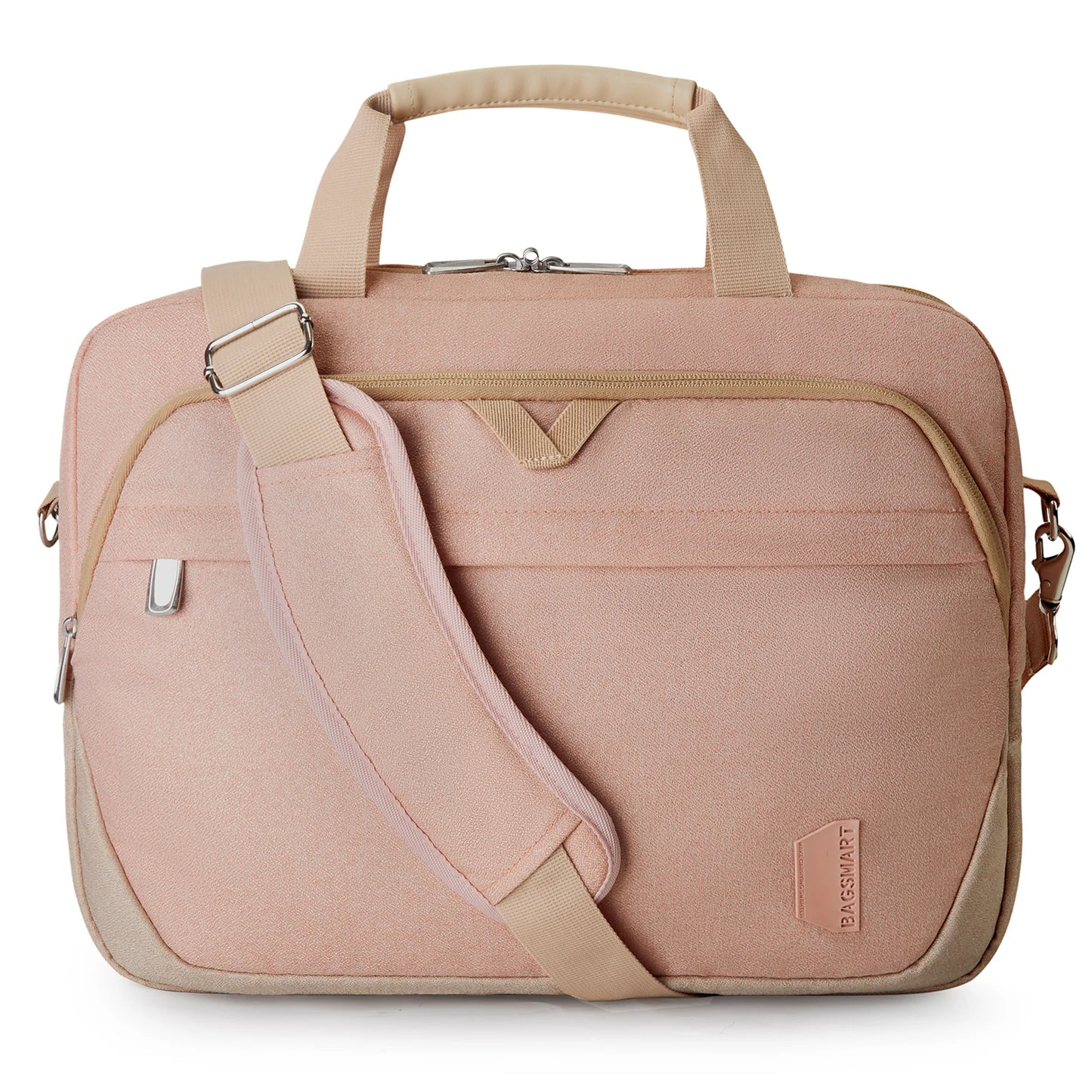 BAGSMART Briefcase Men Handbag 15.6/17'' Business Laptop Bag Lockable Computer Bag Water-Repellent Shoulder Messenger Men's Bag
