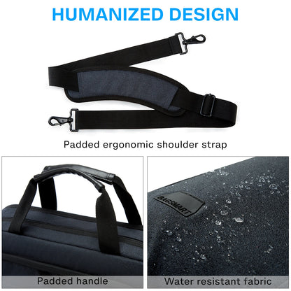 BAGSMART Briefcase Men Handbag 15.6/17'' Business Laptop Bag Lockable Computer Bag Water-Repellent Shoulder Messenger Men's Bag