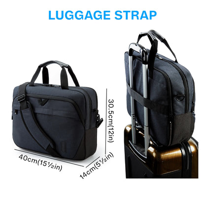 BAGSMART Briefcase Men Handbag 15.6/17'' Business Laptop Bag Lockable Computer Bag Water-Repellent Shoulder Messenger Men's Bag
