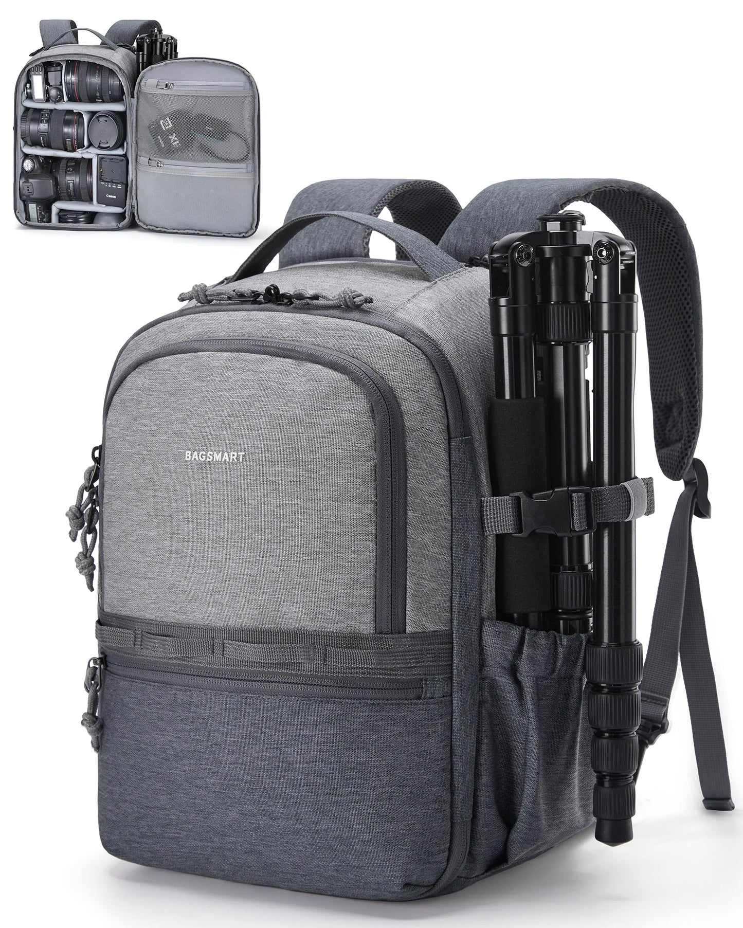 BAGSMART Camera Backpack for Photographers DSLR SLR Camera Backpacks Waterproof Backpack Fit up to 12.9" iPad with Tripod Holder