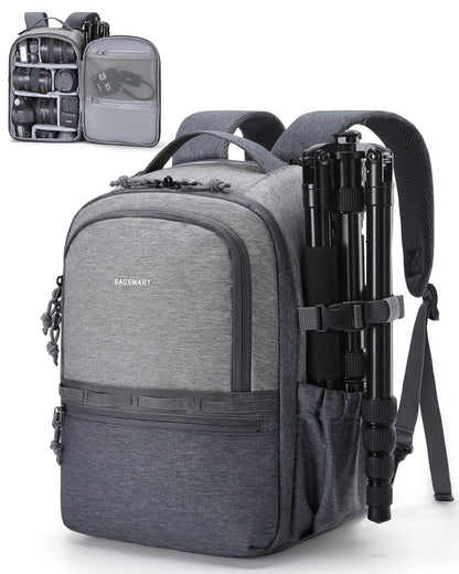 BAGSMART Camera Backpack for Photographers DSLR SLR Camera Backpacks Waterproof Backpack Fit up to 12.9" iPad with Tripod Holder