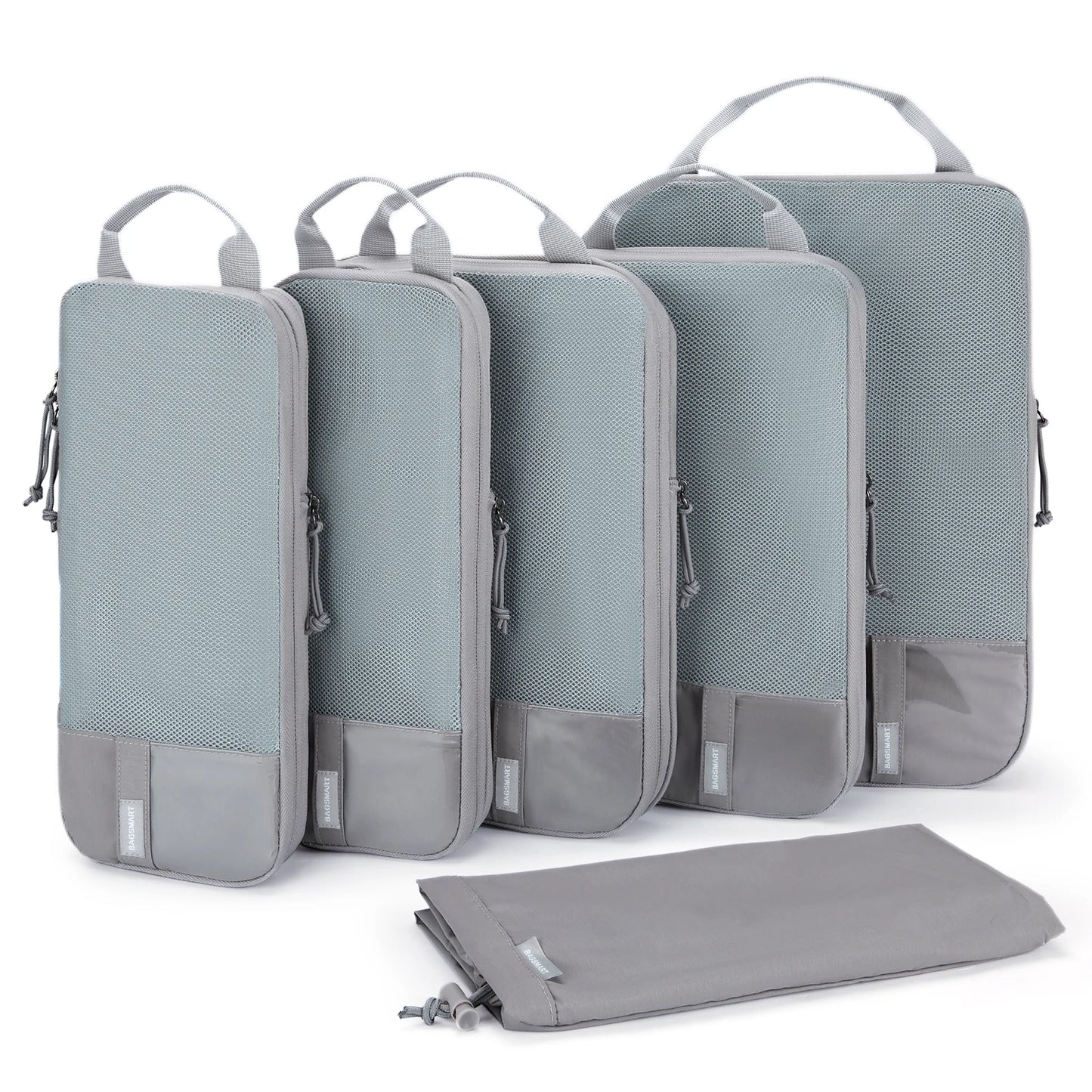 BAGSMART Compression Packing Cubes Men's Travel Suitcase Expandable Packing Organizers for Women Carry on Luggage Travel pouch