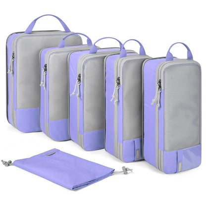BAGSMART Compression Packing Cubes Men's Travel Suitcase Expandable Packing Organizers for Women Carry on Luggage Travel pouch
