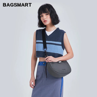 BAGSMART Crossbody Bag Female Casual Single Shoulder Bag Commuter Sports Dumpling Bag New Fashion Bag