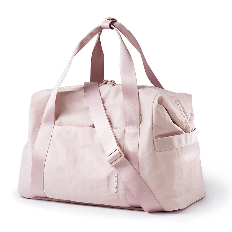 BAGSMART Gym Bag for Women Carry on Weekender Overnight Bag Travel Duffel Bags with Trolley Sleeve Tote Bag Workout Dance Bag