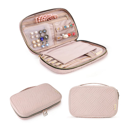 BAGSMART Jewelry Organizer Case for Women Waterproof Travel Jewelry Storage Bag for Necklace Earrings Rings Bracelet Holder